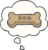 biscotto del cane del fumetto e bolla di pensiero vettore