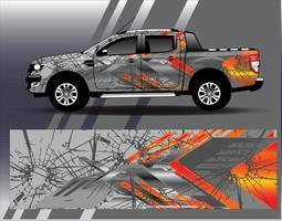 grafica della decalcomania dell'involucro dell'auto. abstract eagle stripe grunge racing e sfondo sportivo per livrea da corsa o adesivo in vinile per auto uso quotidiano vettore