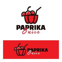 illustrazione di arte del succo di paprika logo vettore