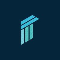 lettera iniziale astratta fm logo in più colori blu isolato su sfondo blu scuro applicato per logo contabile e finanziario adatto anche per i marchi o le aziende che hanno il nome iniziale mf vettore