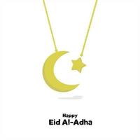 eid islamico al adha mubarak vettore