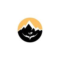 illustrazione vettoriale del logo dell'icona delle montagne