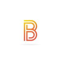 design minimalista moderno e creativo dell'icona del logo della lettera b. vettore modello logo aziendale b.