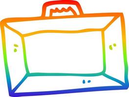 valigetta del fumetto di disegno a tratteggio sfumato arcobaleno vettore