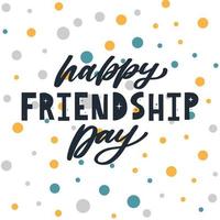 illustrazione vettoriale del giorno dell'amicizia con testo ed elementi per celebrare il giorno dell'amicizia 2022