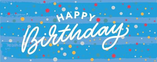 buon compleanno lettering banner di testo, colore nero. illustrazione vettoriale. vettore