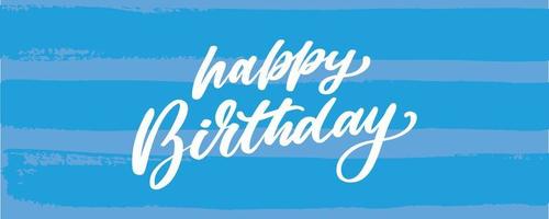 buon compleanno lettering banner di testo, colore nero. illustrazione vettoriale. vettore