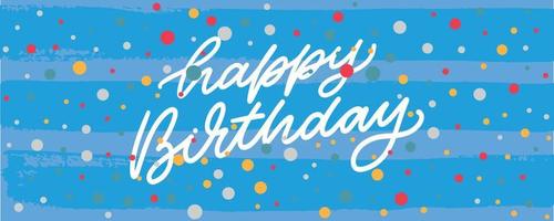 buon compleanno lettering banner di testo, colore nero. illustrazione vettoriale. vettore