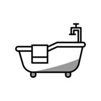 illustrazione grafica vettoriale dell'icona della vasca da bagno