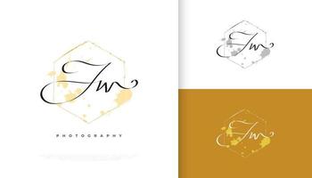 jw design iniziale del logo della firma con uno stile di scrittura elegante e minimalista. design del logo iniziale j e w per l'identità del marchio di matrimoni, moda, gioielli, boutique e business vettore