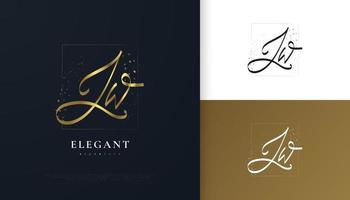 jw design iniziale del logo della firma con uno stile di scrittura dorato elegante e minimalista. design del logo iniziale j e w per l'identità del marchio di matrimoni, moda, gioielli, boutique e business vettore