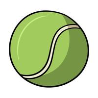 pallina da tennis luminosa, giocattolo per cani, illustrazione vettoriale in stile cartone animato su sfondo bianco