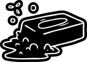 icona del fumetto disegno di un sapone gorgogliato vettore