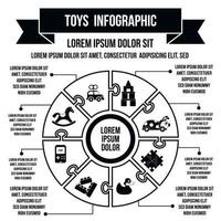 elementi infografici giocattolo, stile semplice vettore