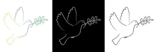 colomba della pace. illustrazione vettoriale