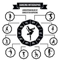 danza infografica, stile piatto vettore