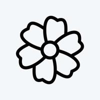 icona sakura. adatto per il simbolo giapponese. stile di linea. design semplice modificabile. vettore del modello di progettazione. semplice illustrazione