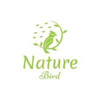 modello di logo dell'uccello della natura vettore