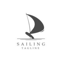 modello di logo di sport di vela vettore