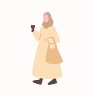 shopping donna musulmana vettore