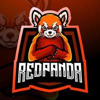 mascotte del panda rosso. design del logo di esportazione. vettore