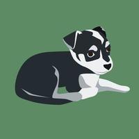 piccolo cane carino come jack russel terrier nell'illustrazione vettoriale in stile piatto