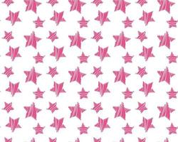modello senza cuciture con pennarello rosa stelle disegnate a mano, tessuto per bambini, copertina, sfondo, illustrazione vettoriale di tessuto infantile