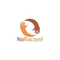 cura delle mani nessun razzismo si aiuta a vicenda simbolo icona vettore
