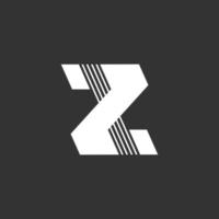 lettera z strisce logo geometrico vettore