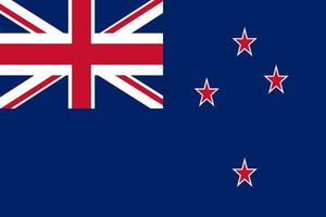 bandiera del paese dell'Oceania della Nuova Zelanda. vettore