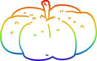 arcobaleno gradiente linea disegno zucca cartone animato vettore