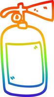 arcobaleno gradiente linea disegno cartone animato estintore vettore