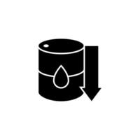 illustrazione vettoriale del logo dell'icona della crisi energetica del carburante.