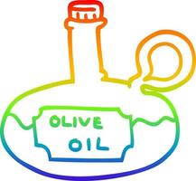 arcobaleno gradiente linea disegno cartone animato olio d'oliva vettore
