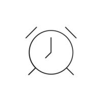 allarme, timer icona linea sottile illustrazione vettoriale modello logo. adatto a molti scopi.