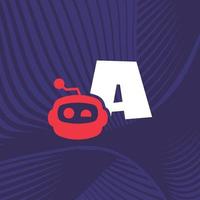 alfabeto robot un logo vettore