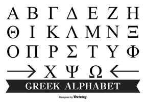 Alfabeto greco vettore
