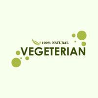 logo di cibo vegetariano. scritta verde. illustrazione di riserva di vettore. minimalismo. emblema per i prodotti vettore