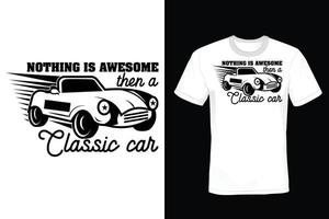 design t-shirt per auto, vintage, tipografia vettore