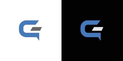 design moderno e attraente del logo della lettera g delle iniziali vettore