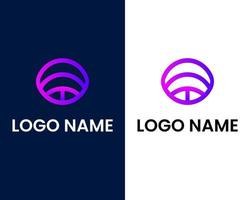 lettera o e t modello di progettazione del logo moderno vettore