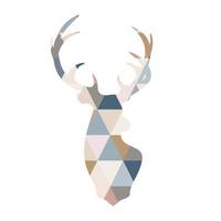 illustrazione di cervo scandinavo in stile patchwork. vettore