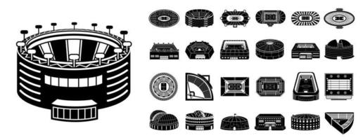 set di icone dell'arena, stile semplice vettore