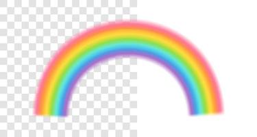 illustrazione vettoriale di un arcobaleno. arcobaleno su sfondo isolato.