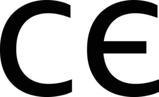 icona del marchio ce. simbolo del marchio ce. segno dell'UE. protezione ambientale. vettore