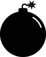 segno di bomba. stile di design piatto. icona della bomba su sfondo bianco. semplice illustrazione dell'icona della bomba per il web. vettore