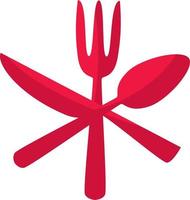 forchetta, coltello, cucchiaio a forma di stella icona. posate semplice illustrazione vettoriale. vettore