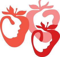 simbolo decorativo semplice della frutta. illustrazione vettoriale
