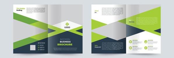 modello di progettazione di brochure aziendale moderna bifold adatto per progetti multiuso vettore