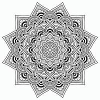 disegni del modello dell'illustrazione di vettore della mandala. tatuaggio, islam, arabo, indiano. motivo floreale minimo. pagina del libro da colorare.